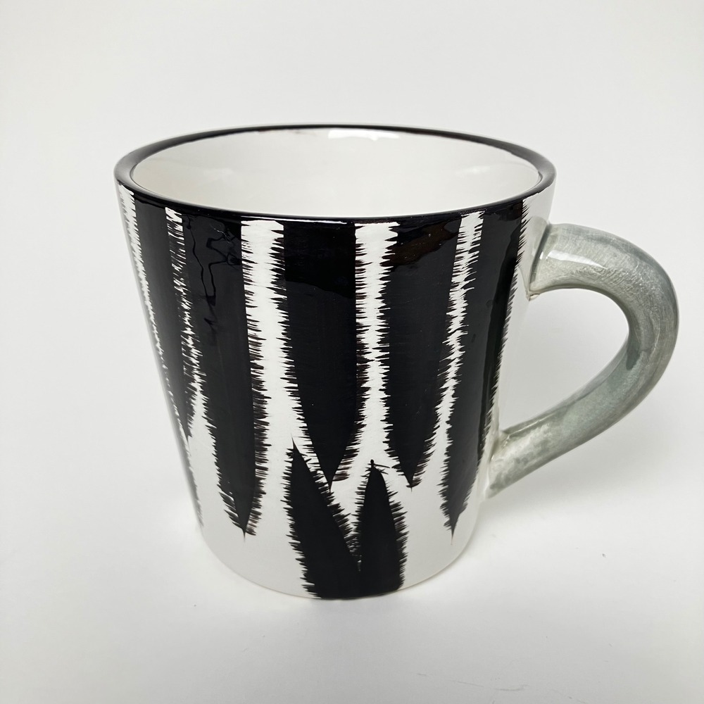 Vintage Pier 1 Zebra Surprise Mug Hidden 3D Zebra Inside Ceramic Coffee Cup